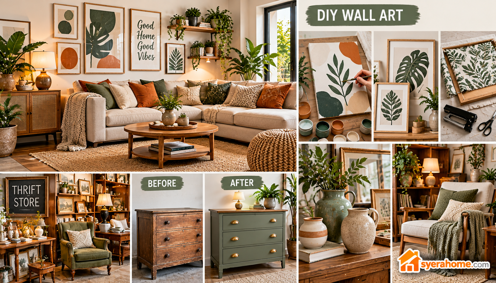 Boho Home Decor Diy Inspiration Collage