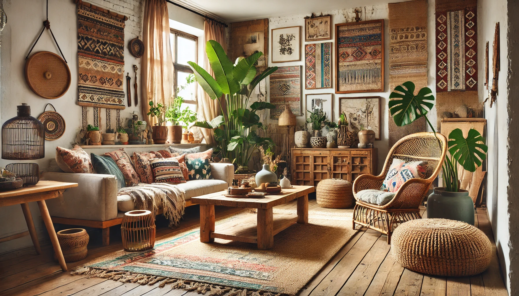 Cozy Bohemian Living Space With Eclectic Charm