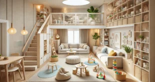 Cozy Family Friendly Living Room With Play Area