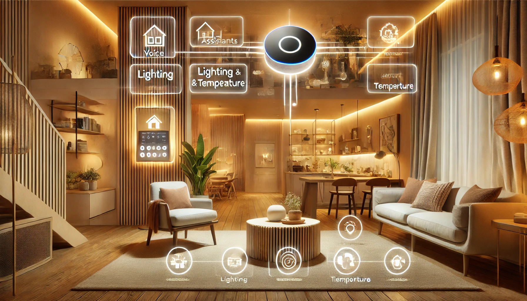 Cozy Tech Savvy Home With Voice Activated Smart Hub