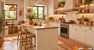 Cozy Terracotta Farmhouse Kitchen