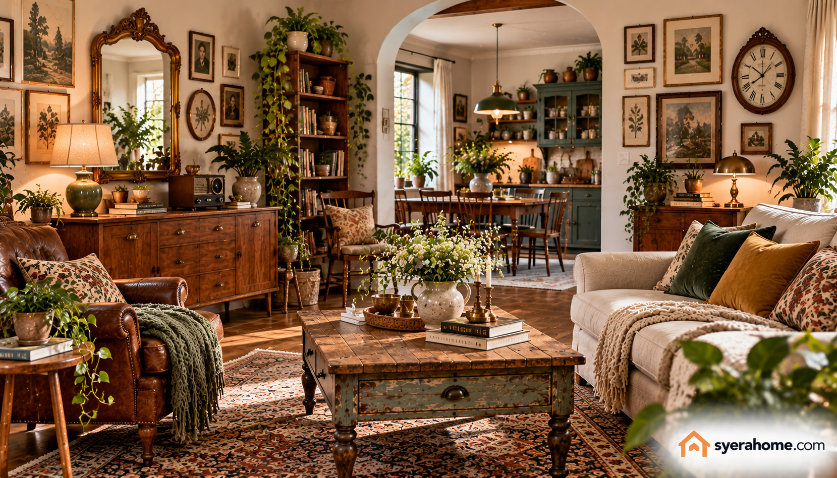 Cozy Vintage Eclectic Living Room