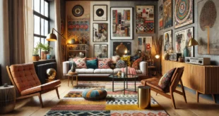 Creative Eclectic Living Room With A Blend Of Modern And Vintage Elements