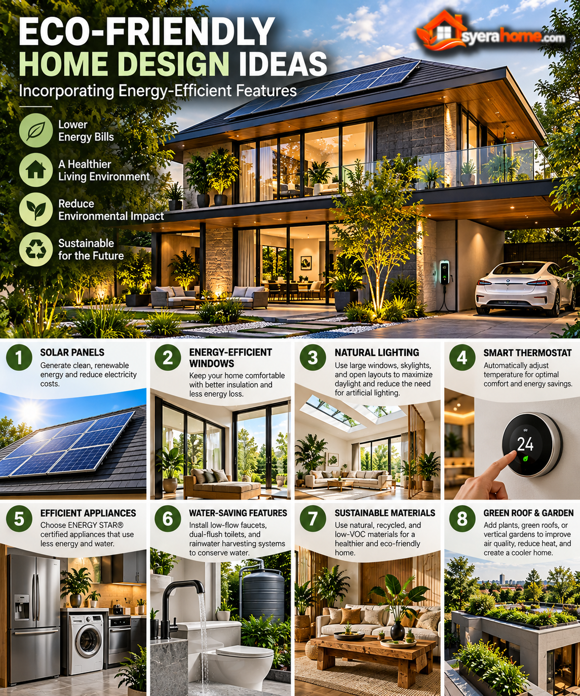 Eco Friendly Home Design Infographic