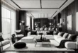 Elegant Monochrome Living Room Design With Modern Accents