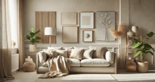 Elegant Neutral Living Room With Soft Tones And Natural Elements