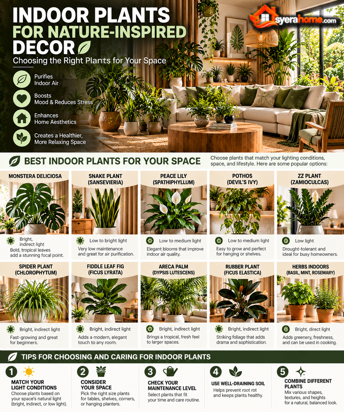 Indoor Plants For Nature Inspired Decor