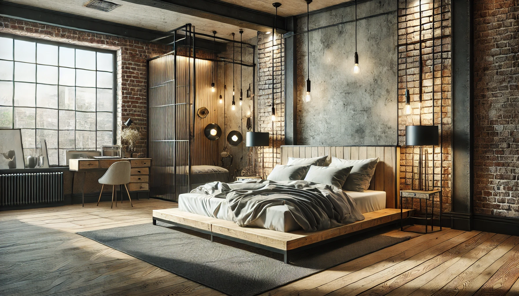 Industrial Bedroom Design