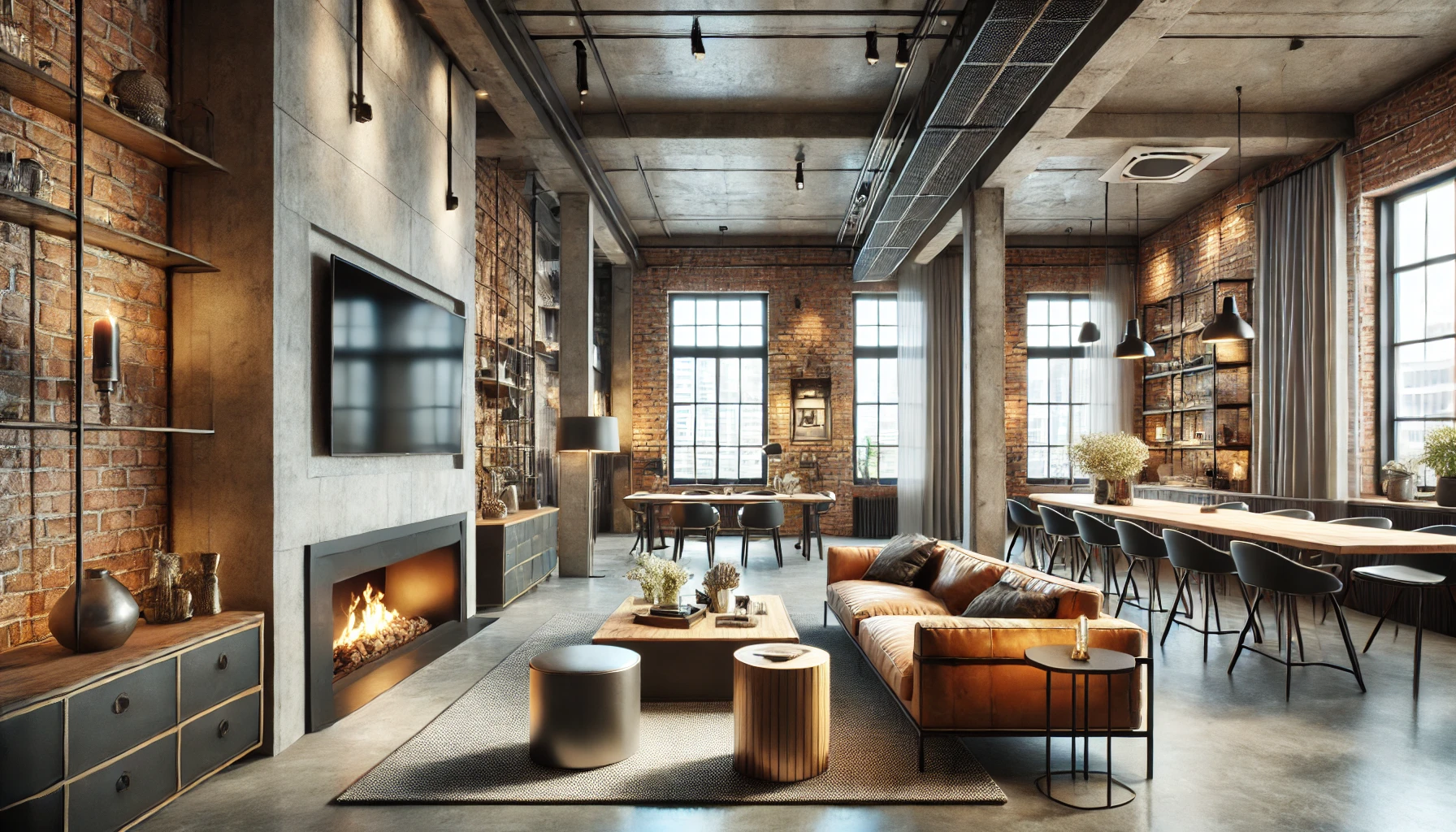 Industrial Living Room Design