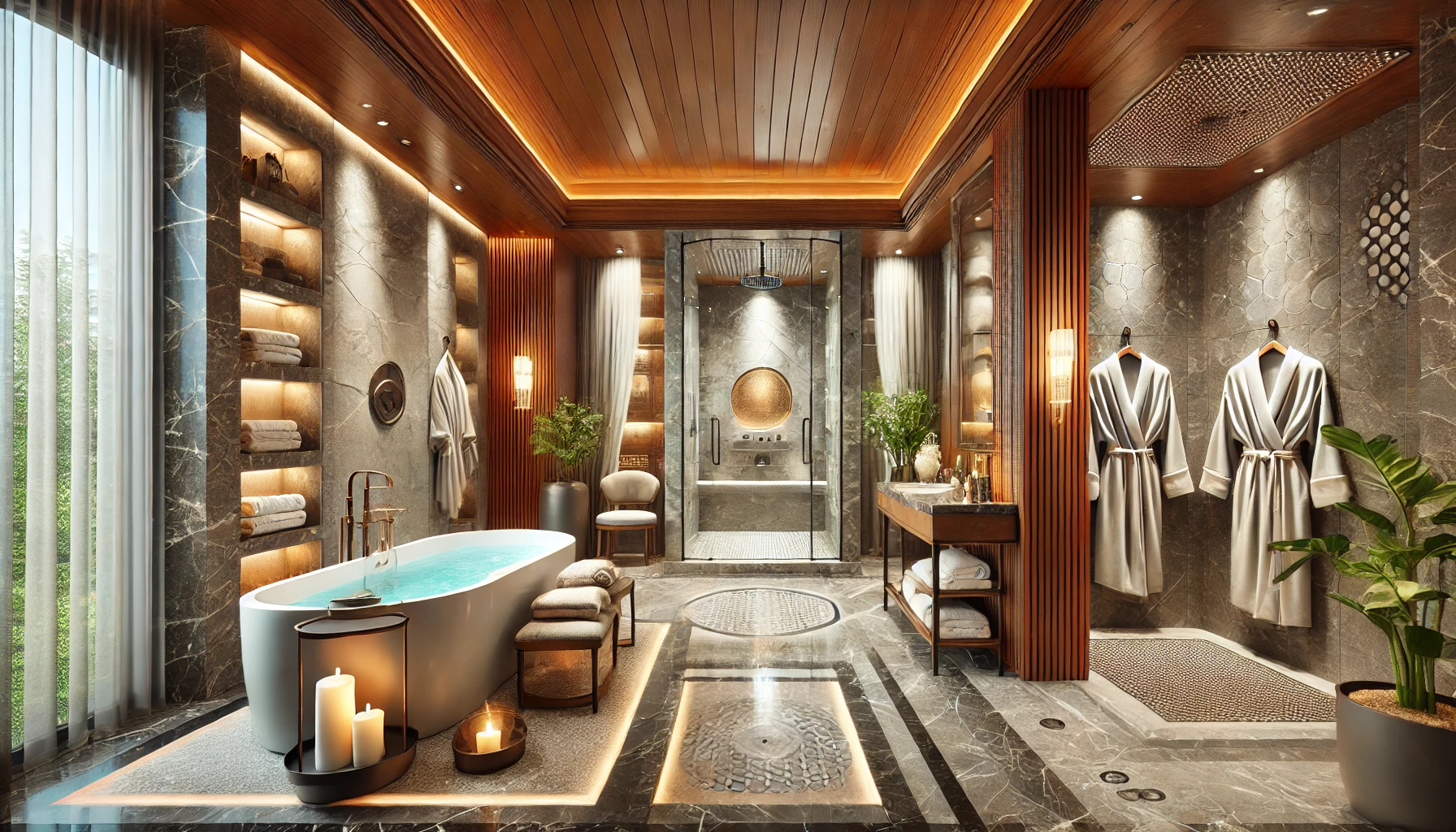 Luxury Home Spa With High End Features And Elegant Materials