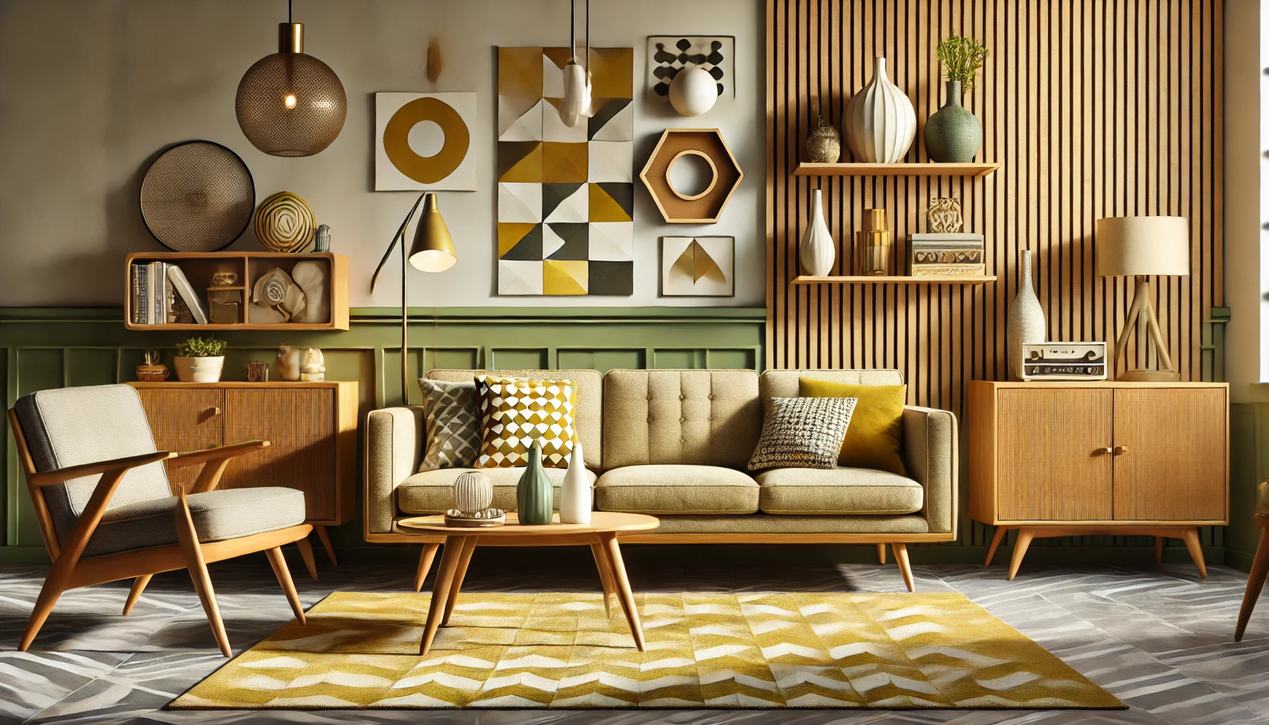 Mid Century Modern Living Room Design