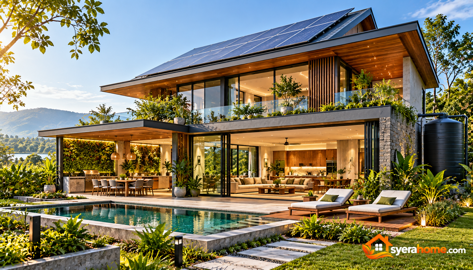Modern Eco Villa By The Lake