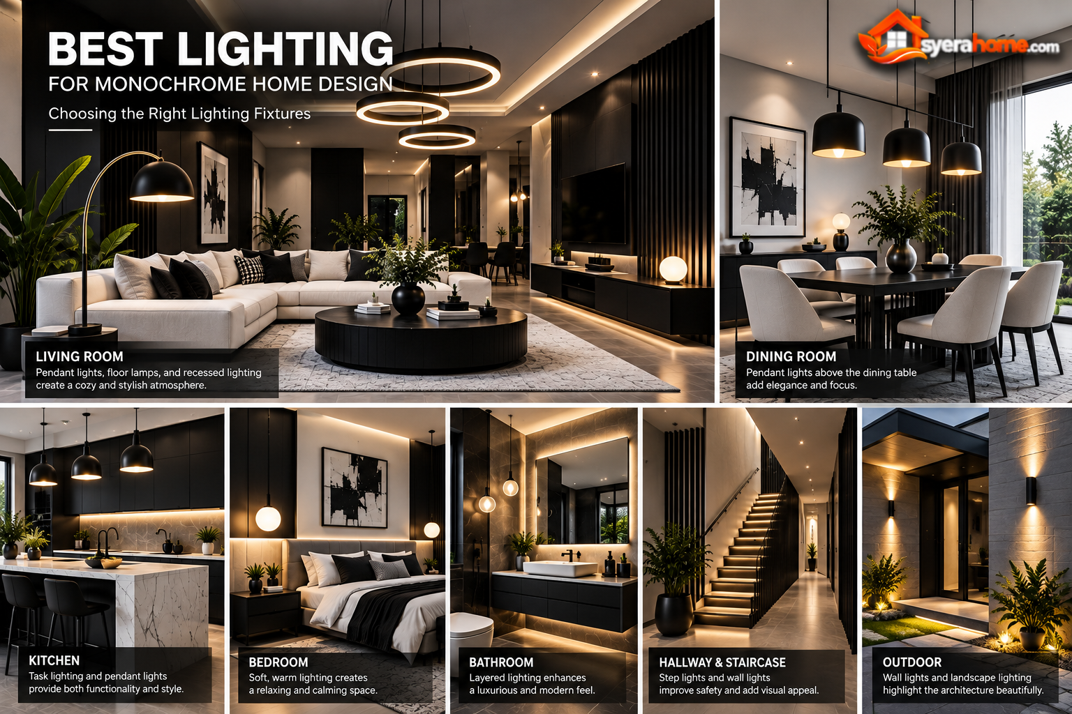 Monochrome Home Lighting Guide