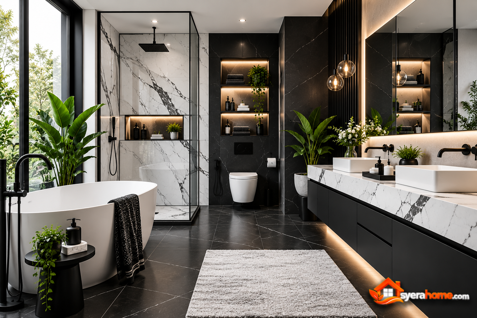 Monochrome Luxury Spa Bathroom