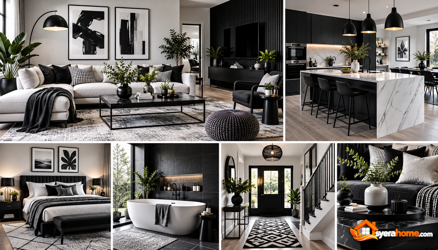Monochrome Modern Home Collage