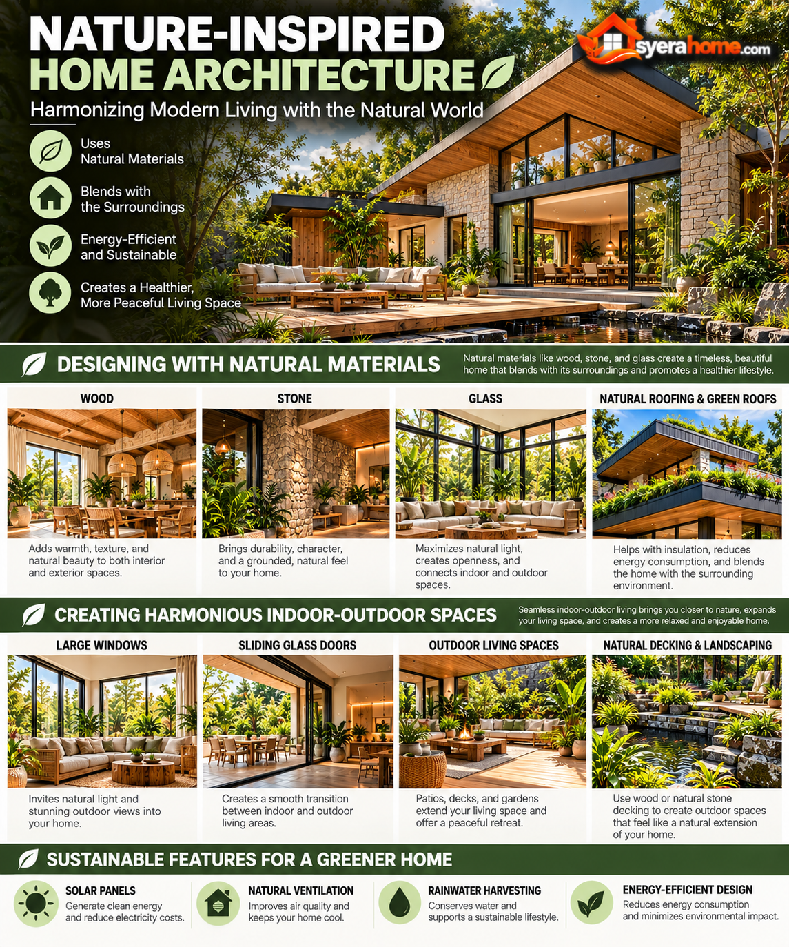 Nature Inspired Home Architecture Infographic