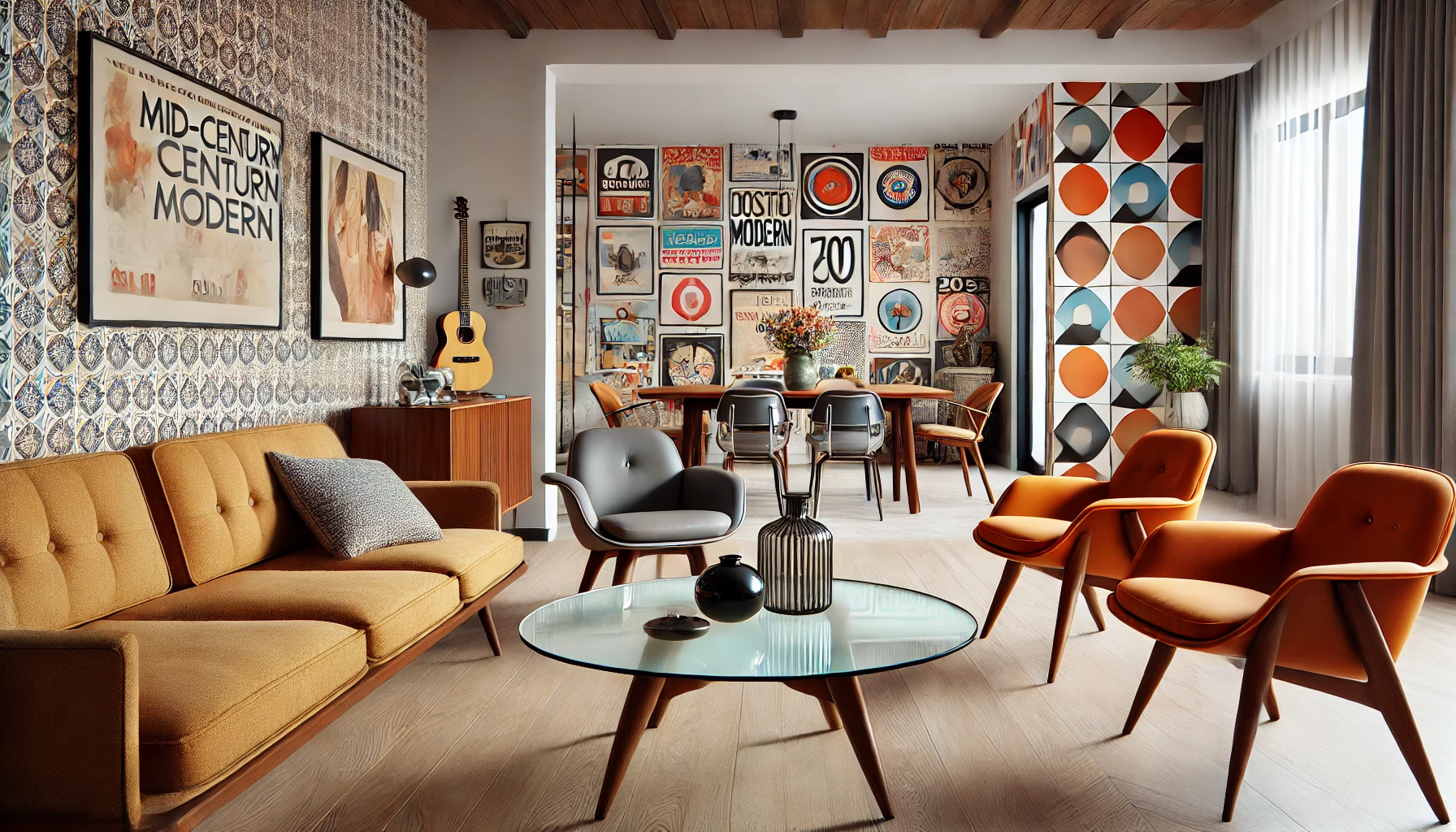 Retro Modern Home With Mid Century And Eclectic Retro Elements