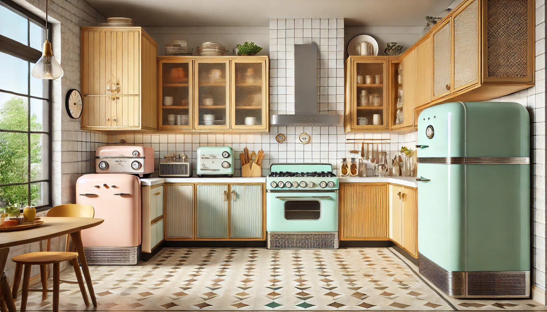 Retro Modern Kitchen With Vintage Inspired Appliances