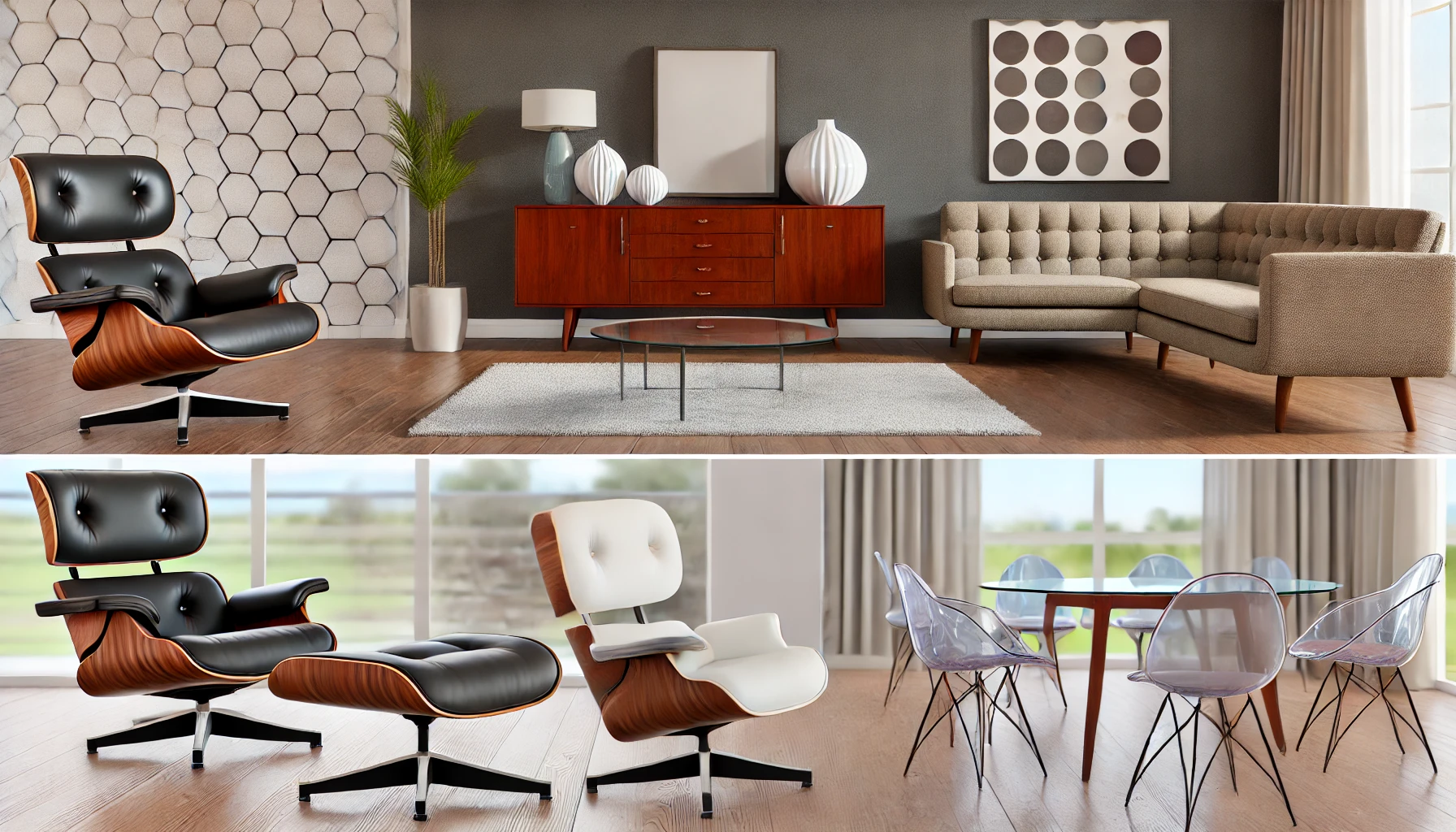 Retro Modern Living Room With Statement Mid Century Furniture