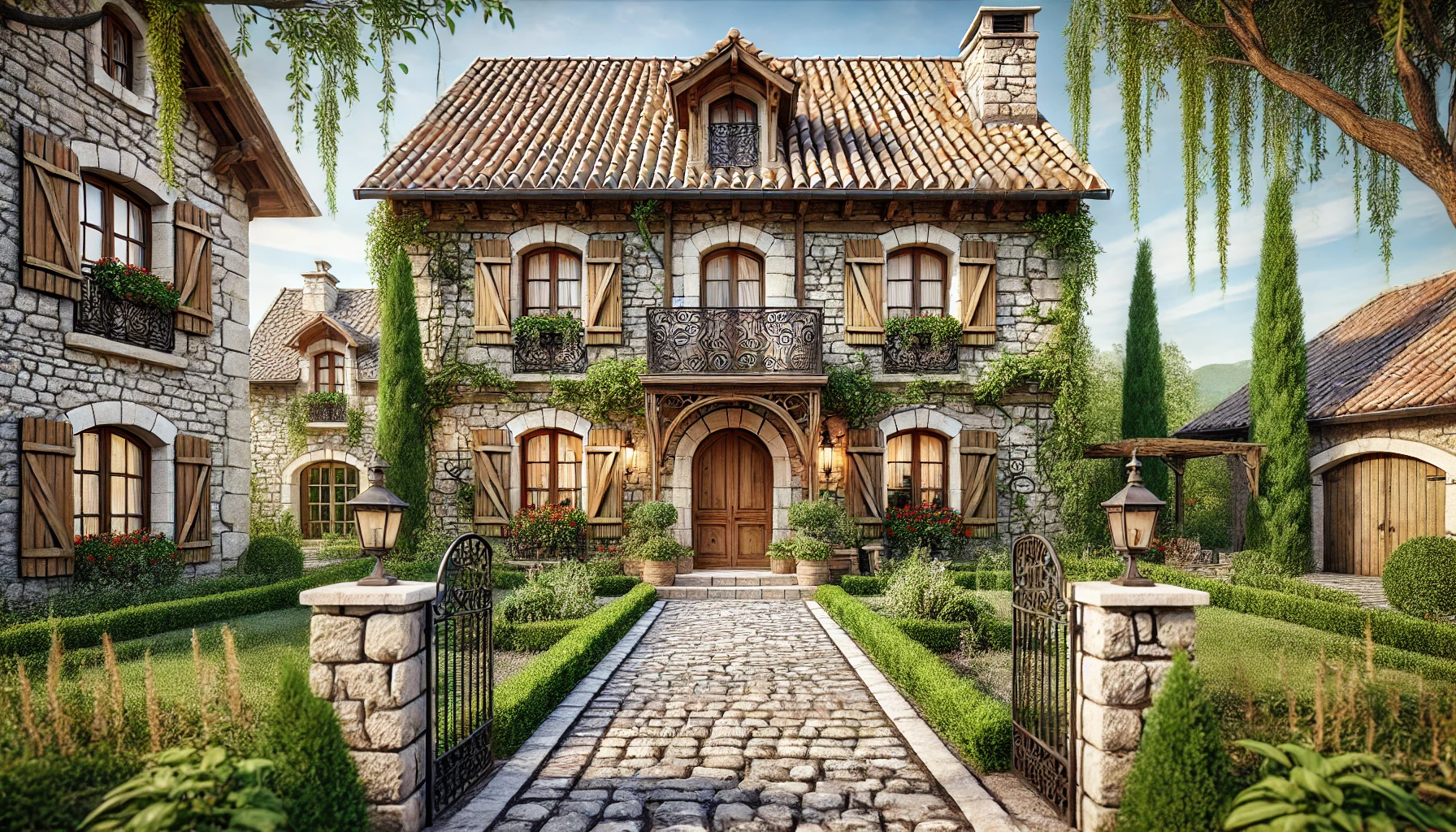 Rustic French Country Home Exterior Design