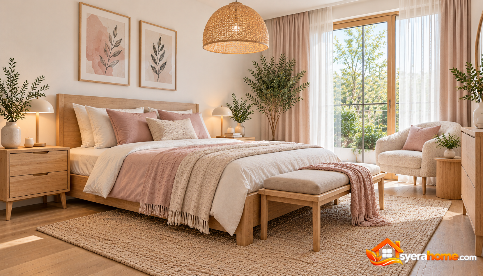 Scandinavian Blush Bedroom Retreat