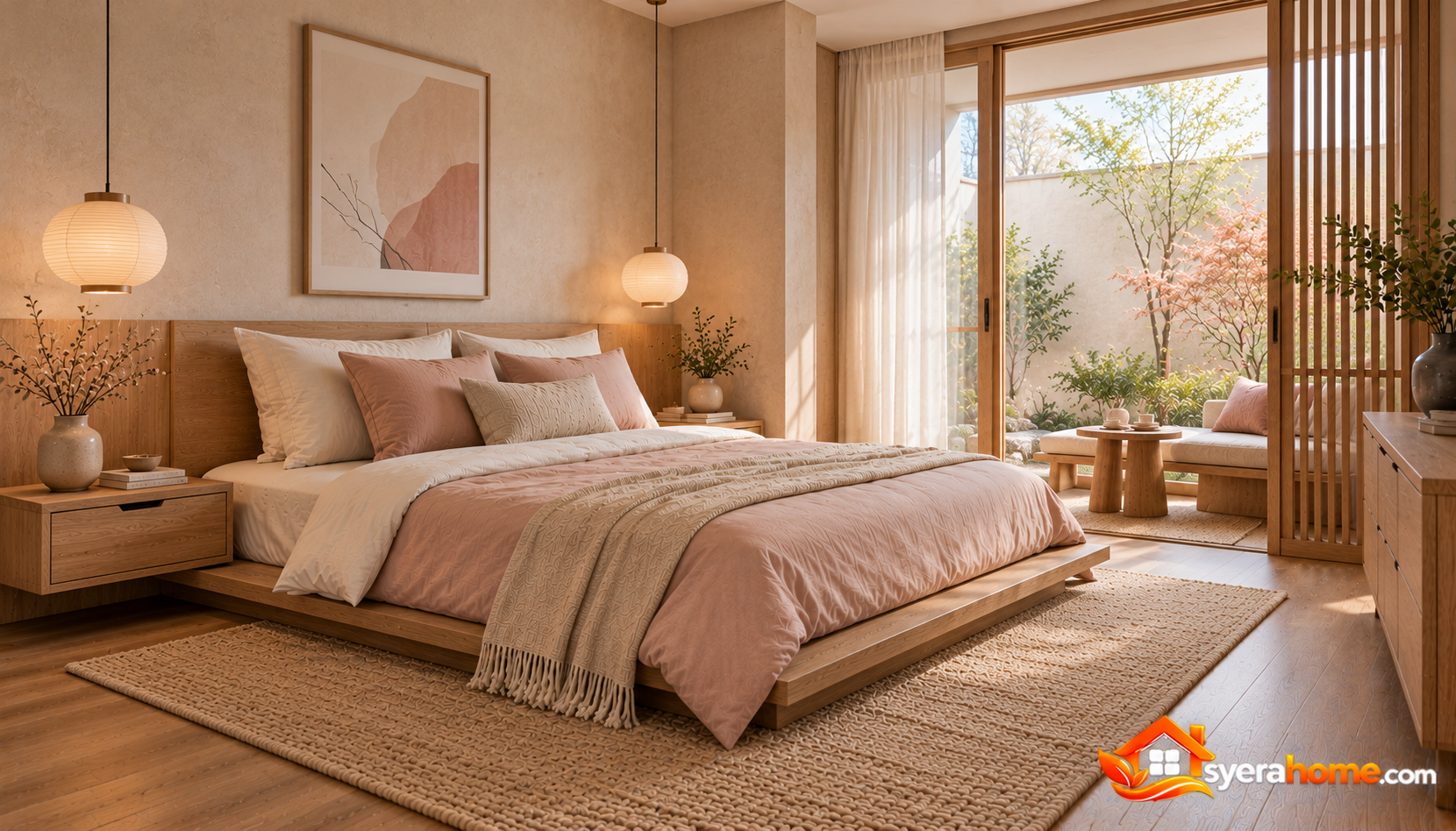 Serene Japandi Bedroom Retreat