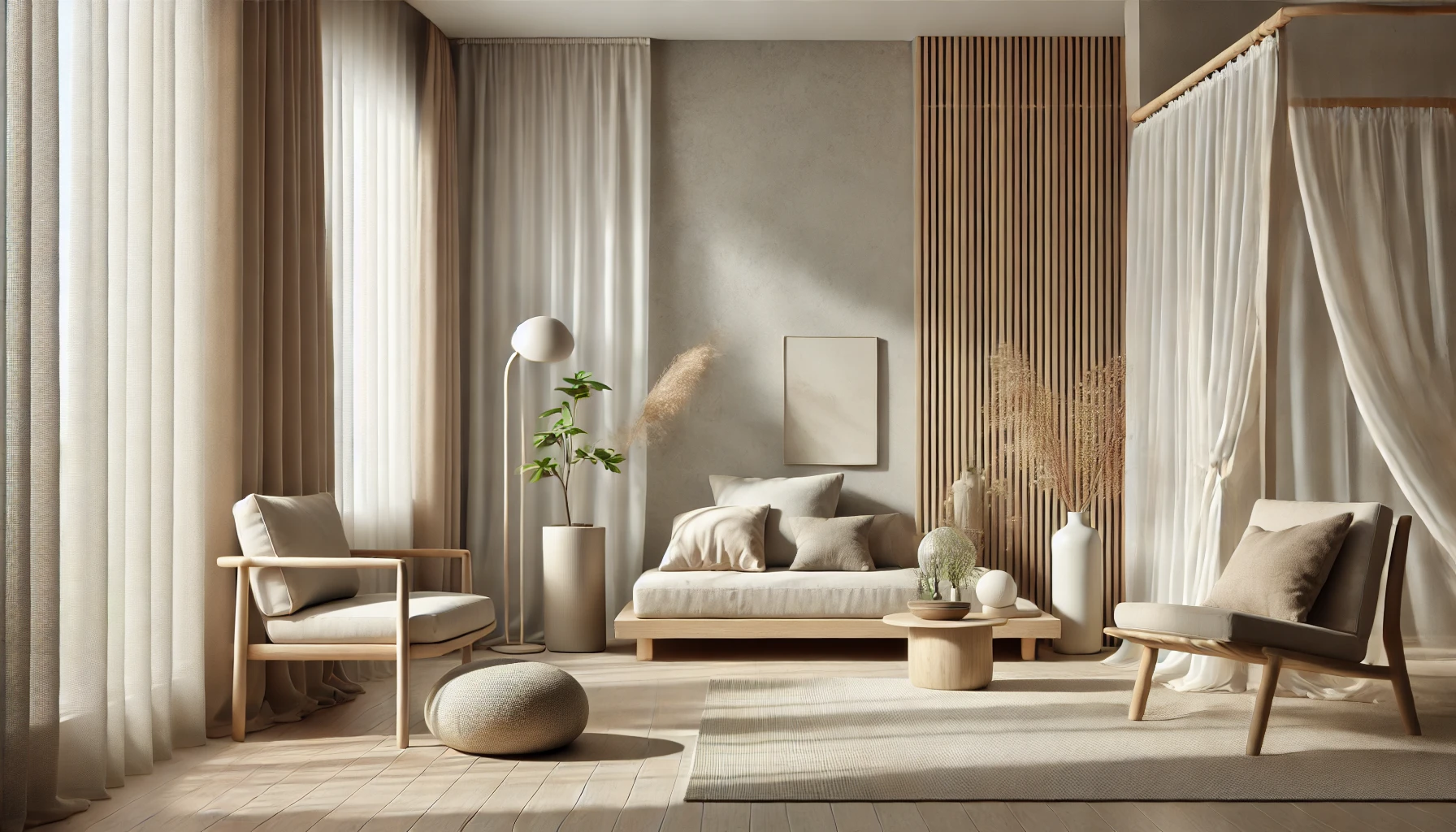 Soft Lighting And Neutral Tones In A Zen Inspired Room