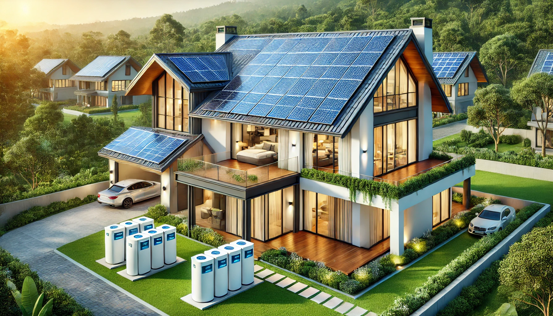 Solar Powered Home With Battery Storage System