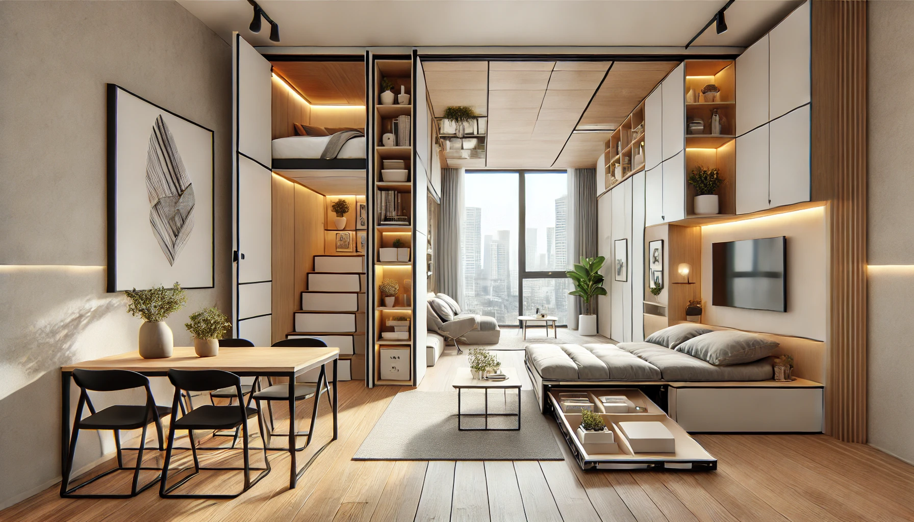 Space Saving Urban Apartment Design