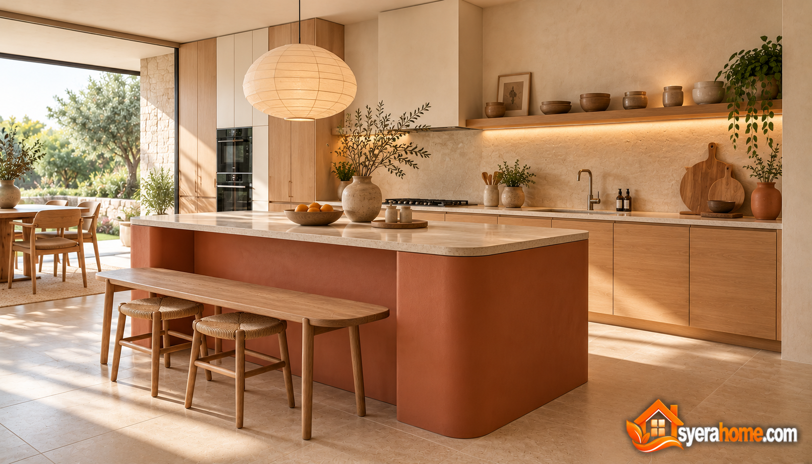 Sunlit Japandi Kitchen Retreat