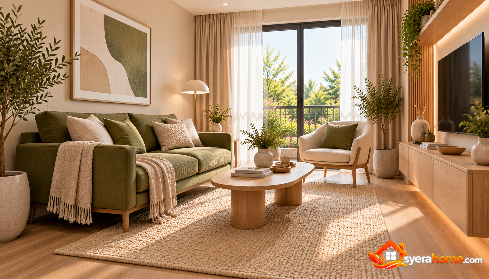 Sunlit Minimalist Living Room