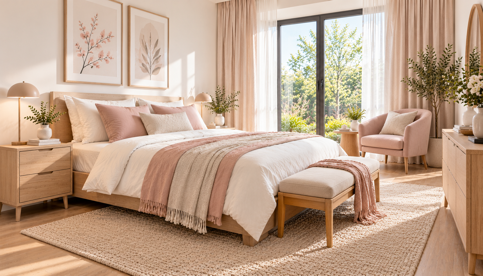Sunlit Scandinavian Bedroom Retreat