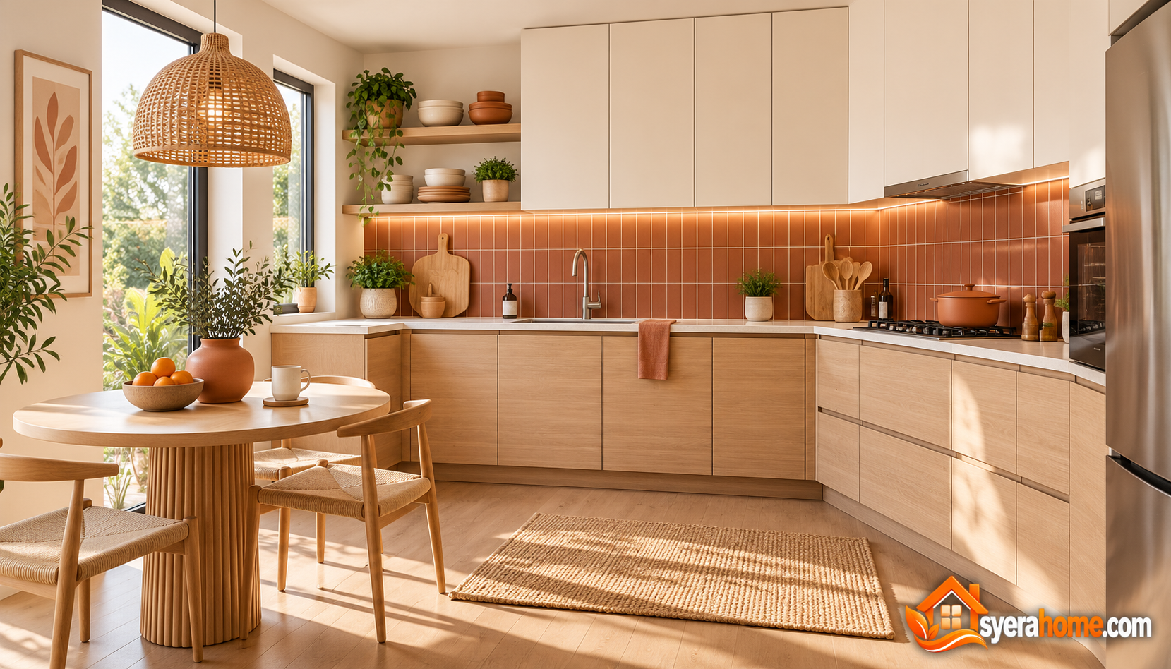 Sunlit Scandinavian Kitchen Nook