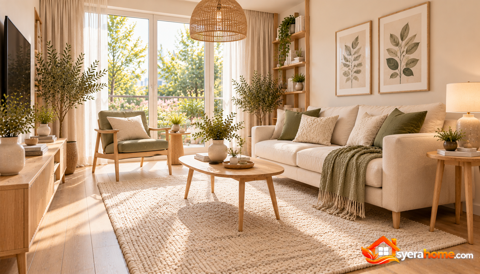 Sunlit Scandinavian Living Room