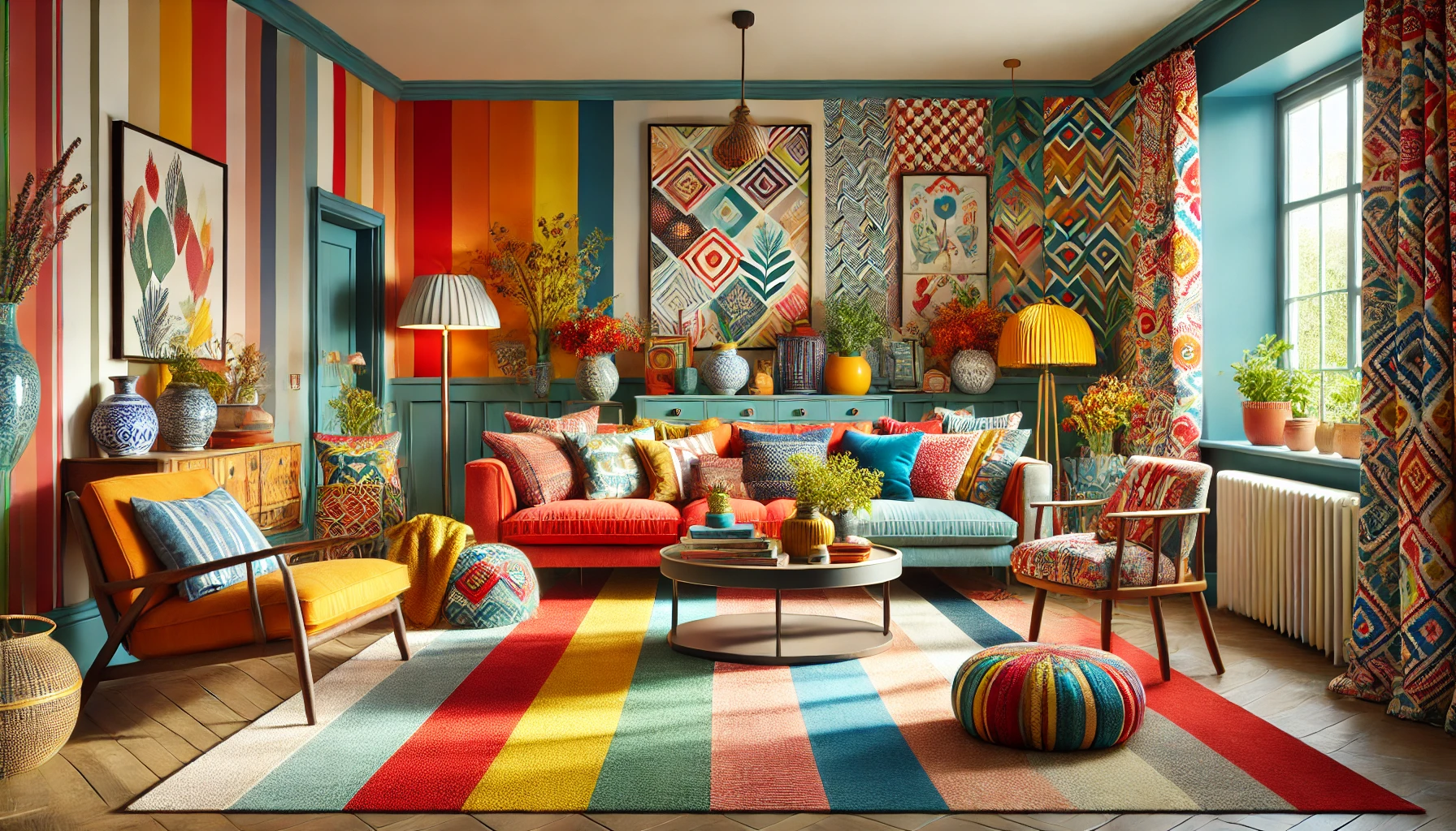 Vibrant and Colorful Home Decor with Patterns and Textures