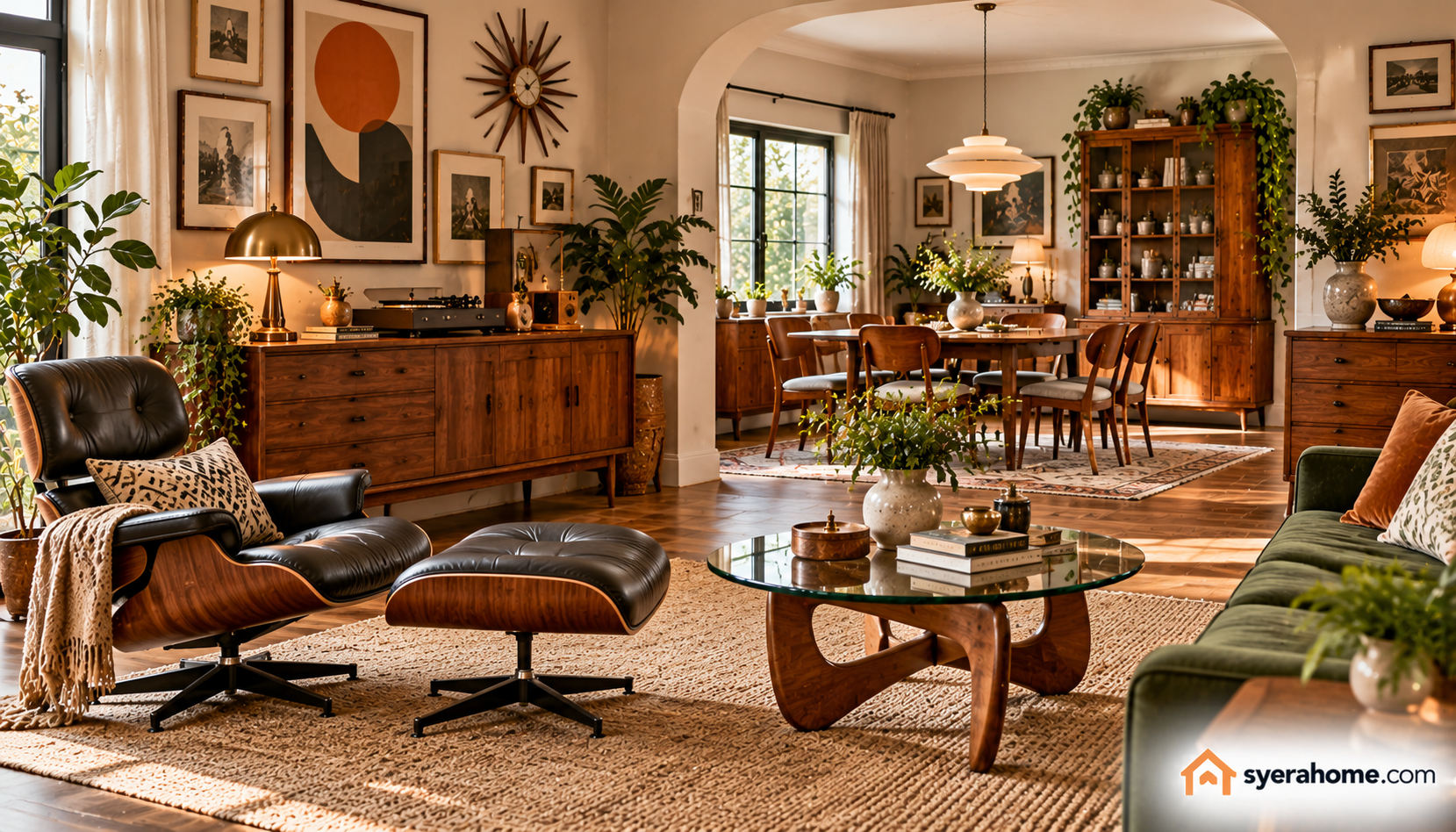 Warm Mid Century Living Space