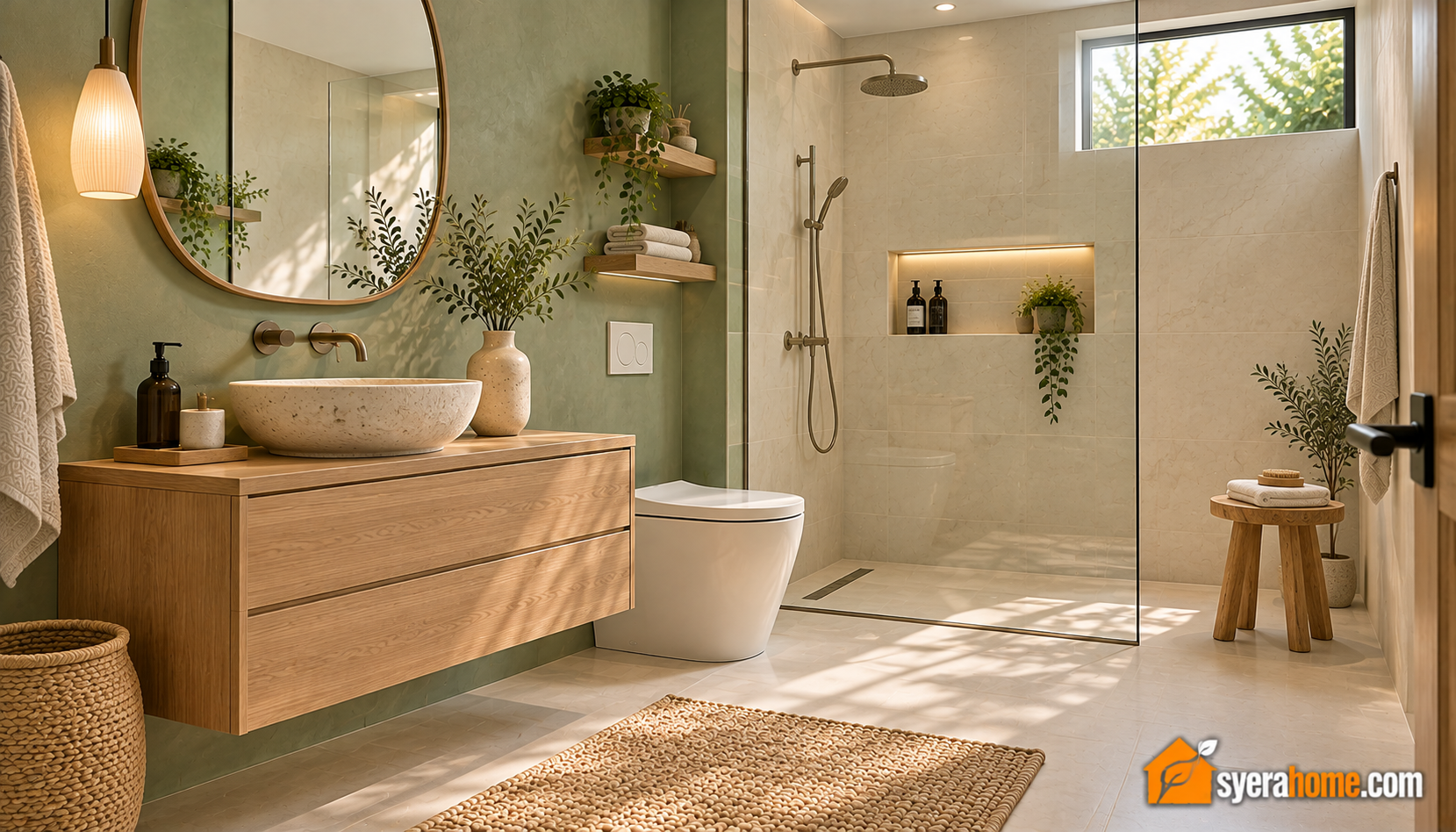 Warm Organic Spa Bathroom