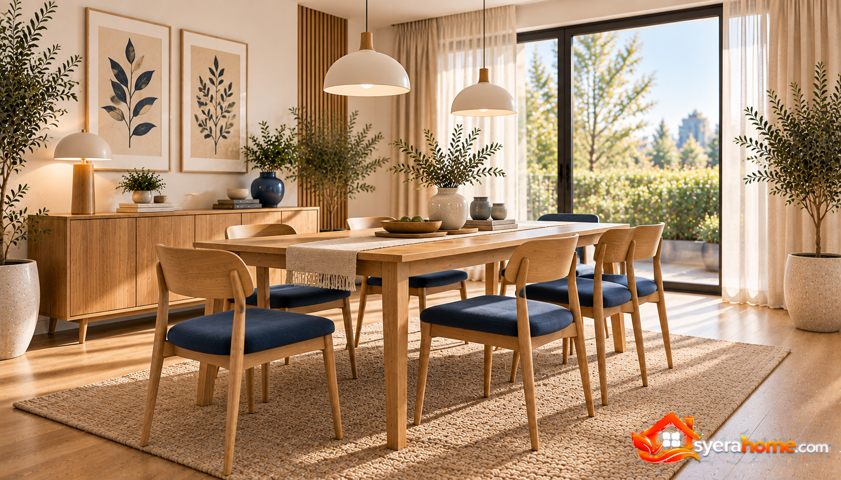 Warm Scandinavian Dining Room