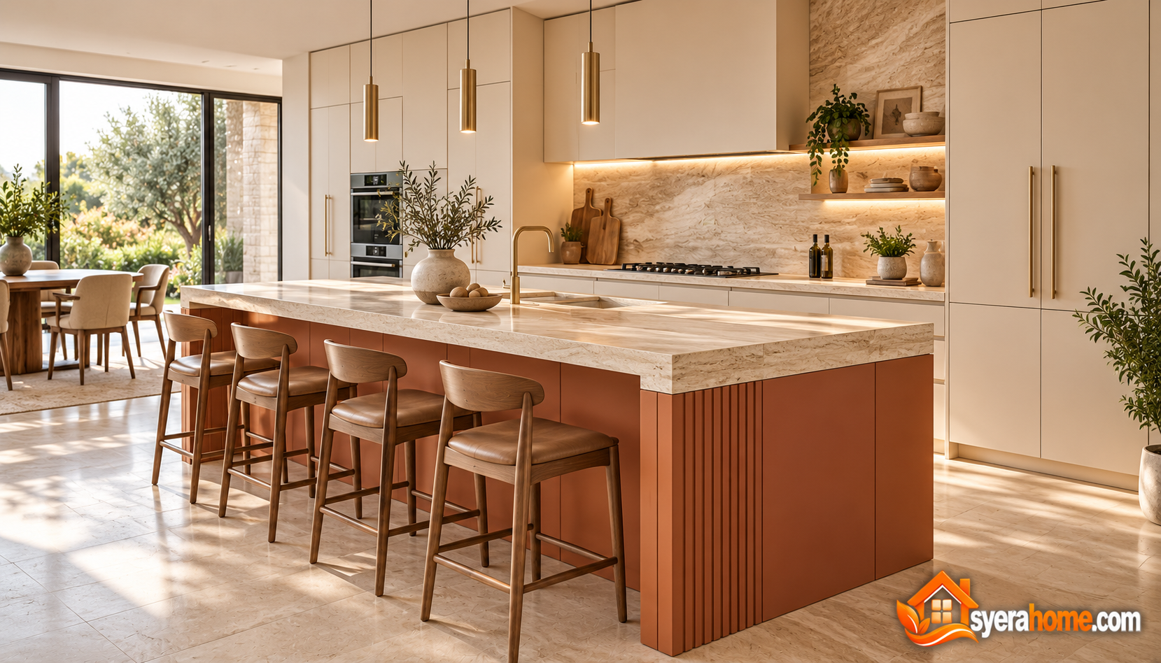 Warm Terracotta Luxury Kitchen