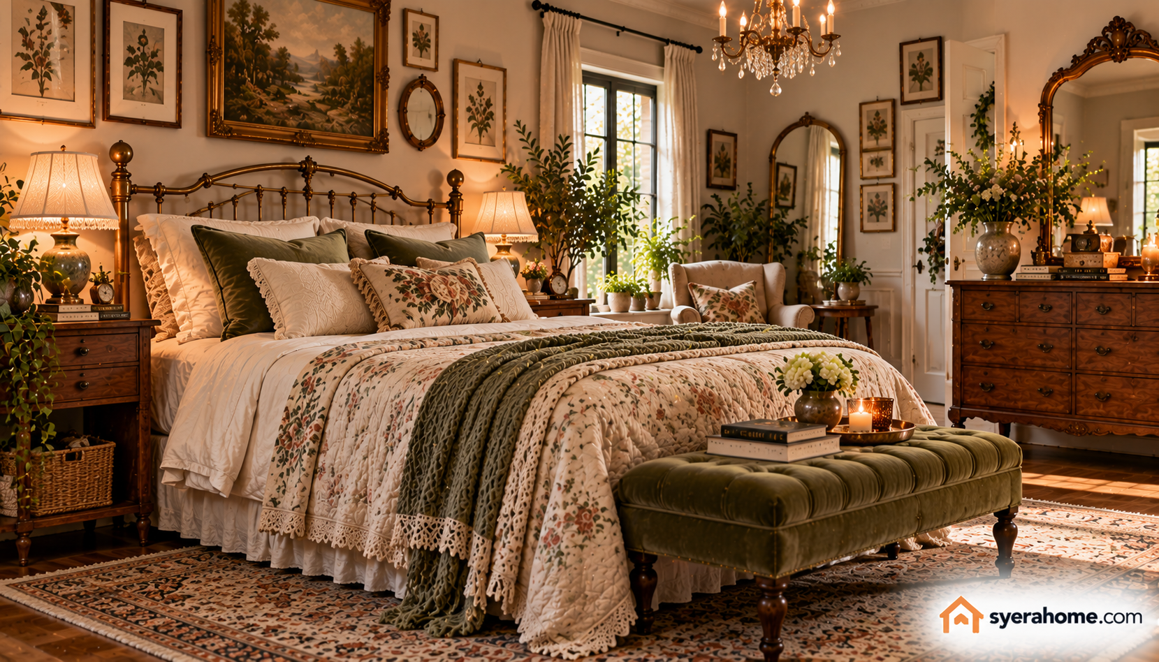 Warm Vintage Cottage Bedroom Retreat