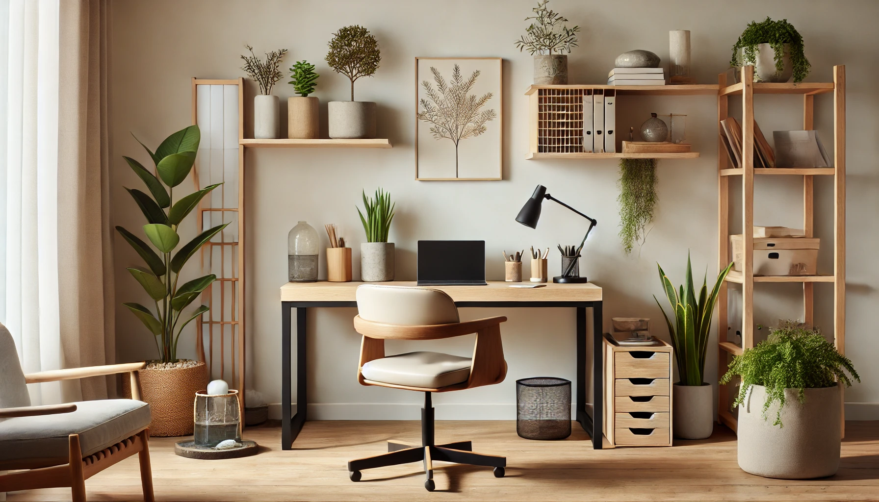 Zen Inspired Home Office For Calm Productivity