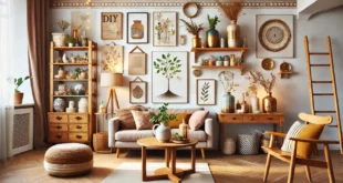 Showcasing A Beautifully Decorated Living Room Filled With Diy Home Décor Elements. Feel Free To Explore The Visual Details To Inspire Your Home Design Projects!